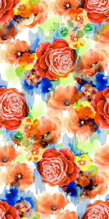 472911-时尚 原创 手绘 水彩 花卉   