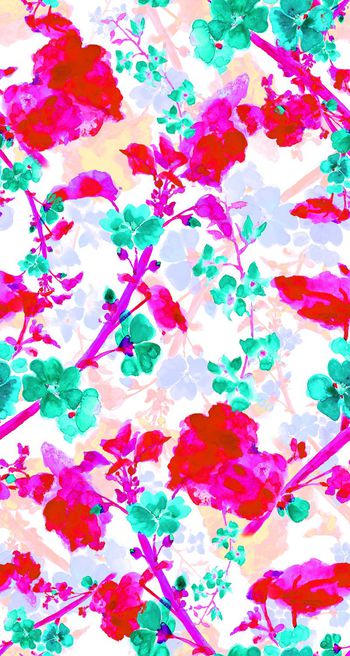 472918-水彩花卉 水墨花卉系列 田园风 鲜