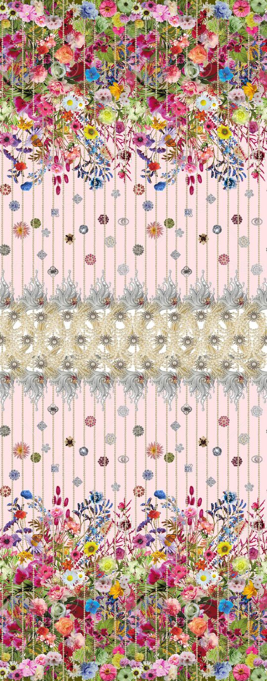 长丝巾印花华亿平台图片