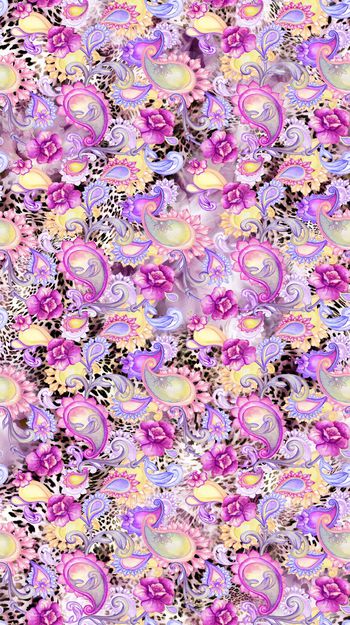 时尚清新唯美印花华亿平台图片