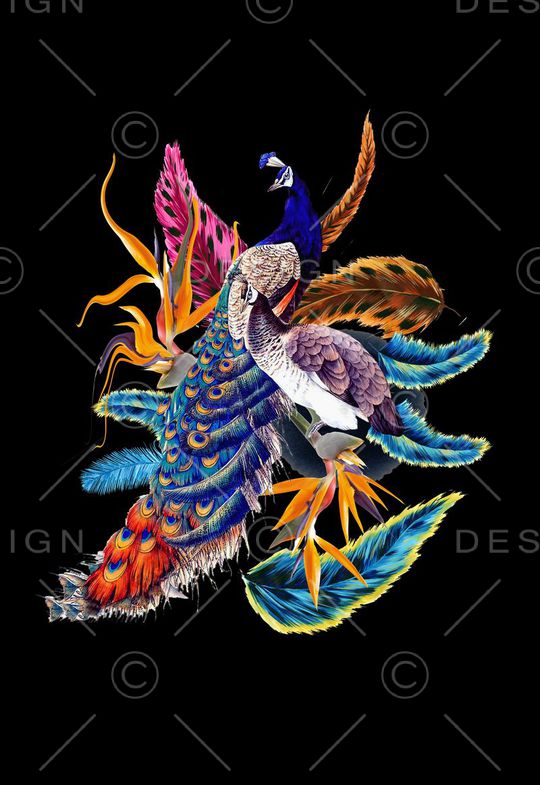 潮流时尚印花华亿平台图片