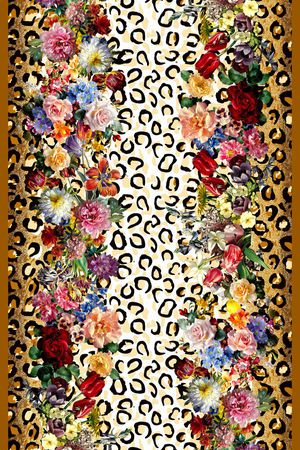 豹纹油画印花华亿平台图片