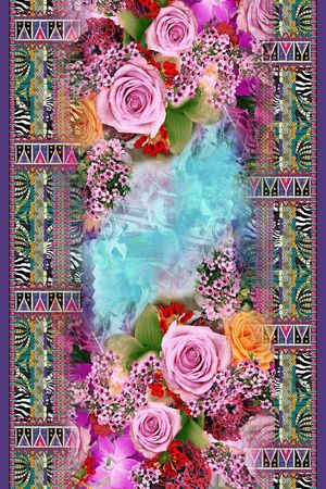 花卉玫瑰海洋印花华亿平台图片