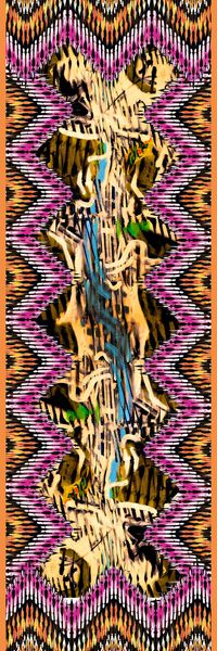 抽象 民族风印花华亿平台图片