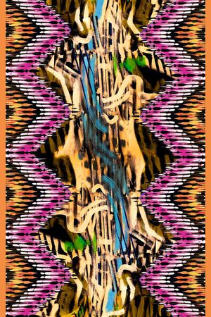 抽象 民族风印花华亿平台图片