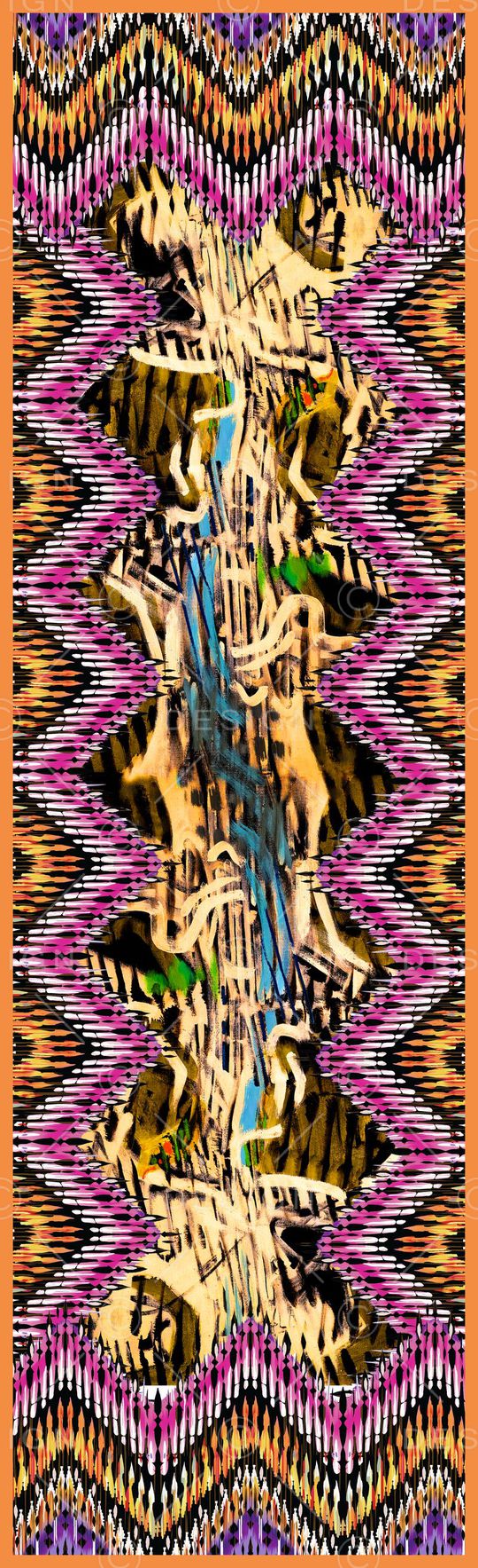 抽象 民族风印花华亿平台图片