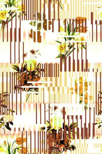 473357-时尚 简约 条纹 花卉 组合 服装