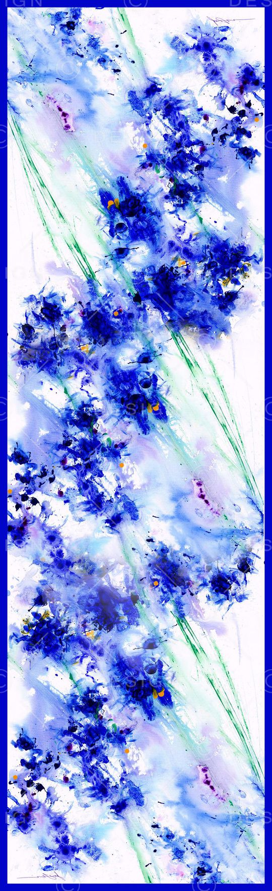 抽象油画花卉印花华亿平台图片