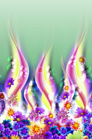 写实花卉印花华亿平台图片