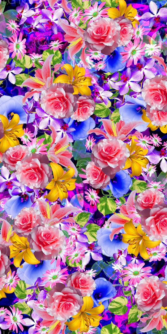 写实花卉印花华亿平台图片