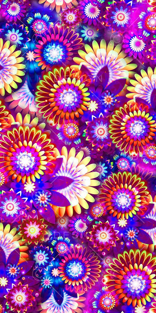 抽象几何花卉印花华亿平台图片