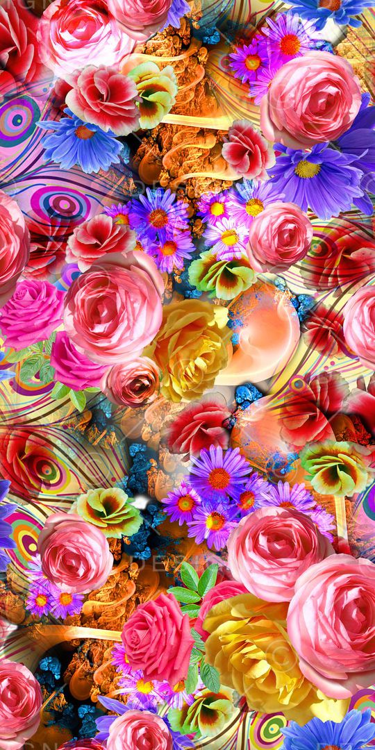 抽象炫彩底纹印花华亿平台图片