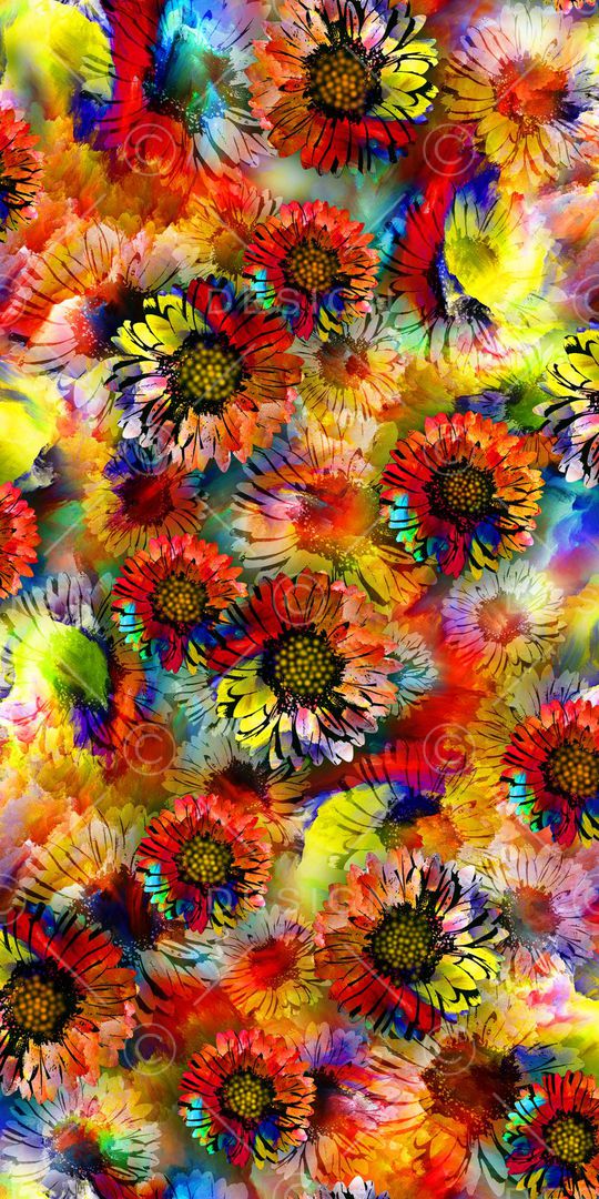 手绘油画印花华亿平台图片