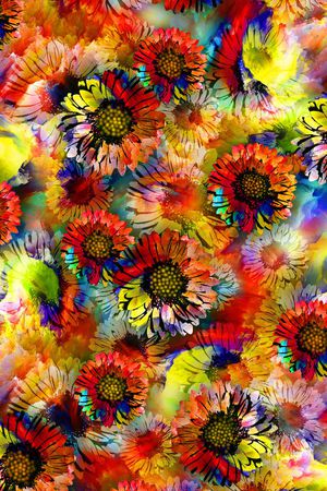 手绘油画印花华亿平台图片