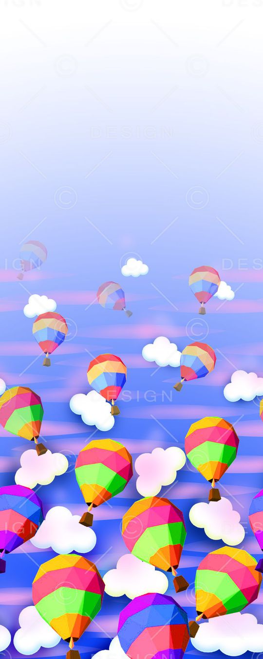 气球 云彩印花华亿平台图片