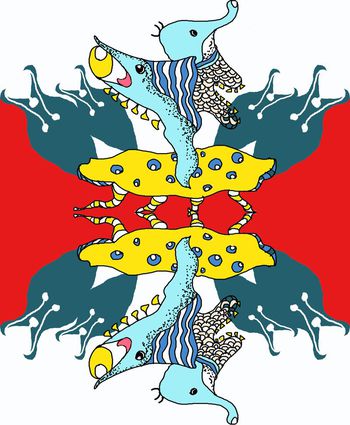 红色印花华亿平台图片