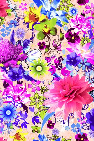 花卉印花华亿平台图片