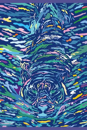 斑马纹印花华亿平台图片