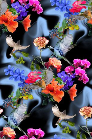 花卉印花华亿平台图片