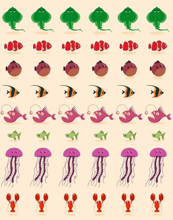 473803-	复古时尚海底动物清新华亿平台