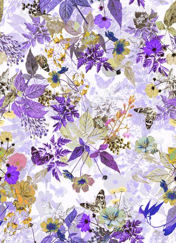 473827-复古 花卉 蝴蝶 时尚 女装 华亿平台