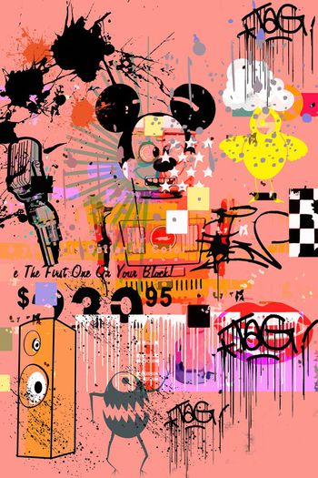 473870-欧美嘻哈元素 卡通男士夏季T桖 童