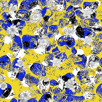 473953-手绘素描线描效果花卉石头纹理圆点组