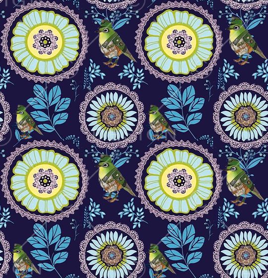 复古时尚印花华亿平台图片