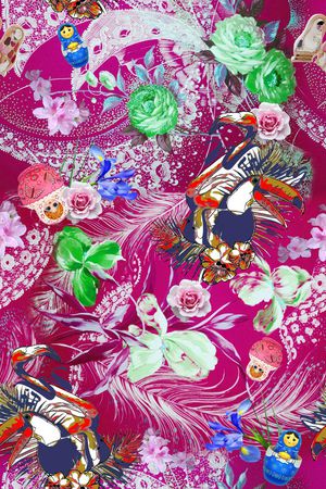 花卉印花华亿平台图片