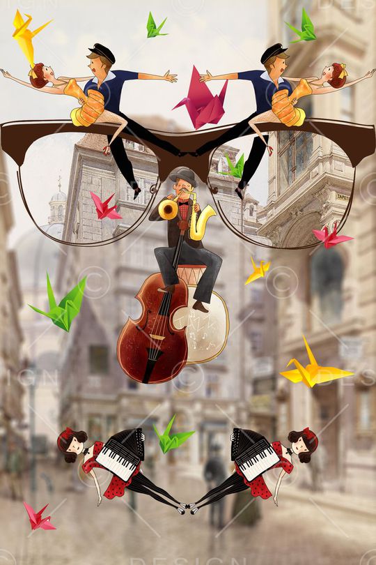 抽象印花华亿平台图片