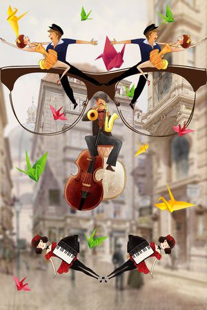 抽象印花华亿平台图片