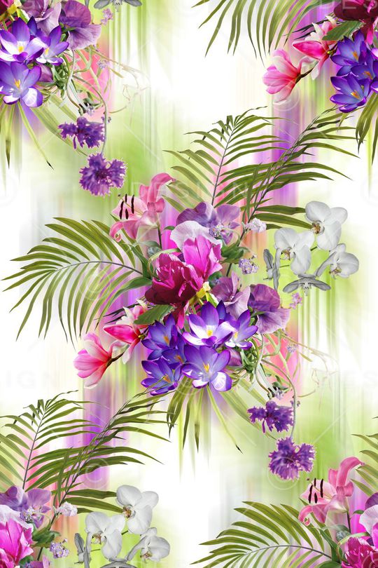 花卉印花华亿平台图片