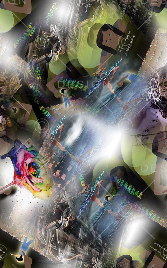 衬衣时尚印花华亿平台图片