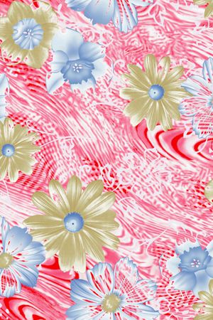 暖色印花华亿平台图片