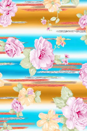 水粉印花华亿平台图片