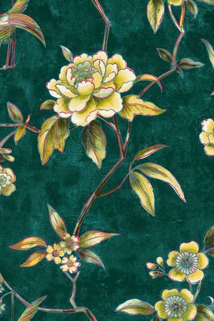 中式花鸟印花华亿平台图片