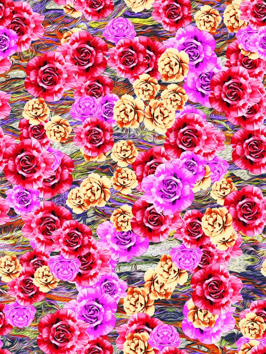 花卉印花华亿平台图片