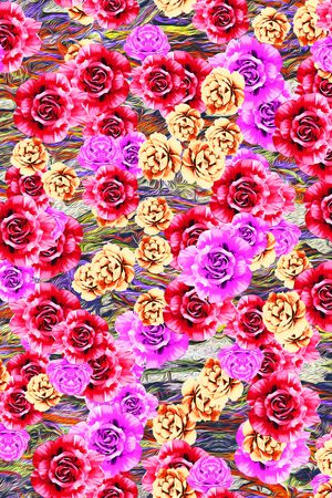 花卉印花华亿平台图片