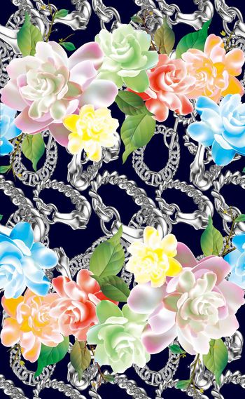 花卉印花华亿平台图片