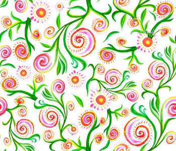 474667-时尚潮流中国风清新靓丽绘画花卉