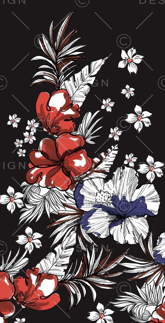 潮流时尚印花华亿平台图片