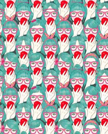 474686- 吃苹果的女孩 