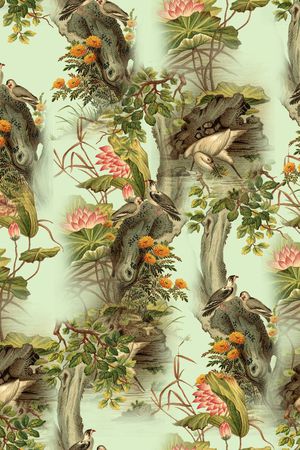 中国风印花华亿平台图片