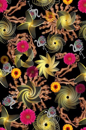 人体艺术印花华亿平台图片