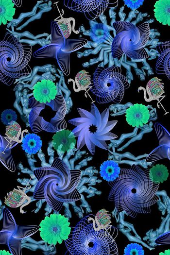 474756-人体艺术花朵诱惑