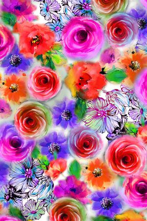 时尚 手绘印花华亿平台图片