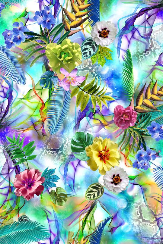 花卉印花华亿平台图片