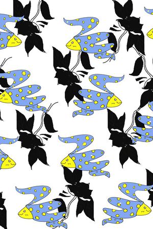 黑白花卉印花华亿平台图片