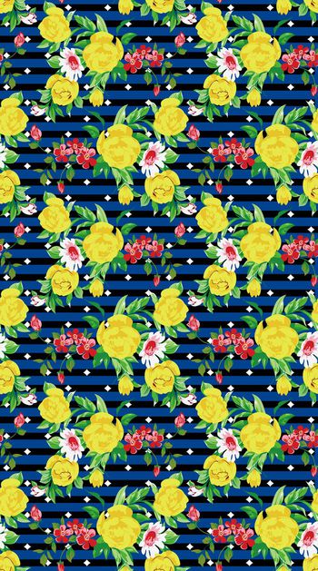 474979-大朵花卉 数码华亿平台 条纹