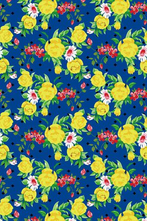 花卉印花华亿平台图片